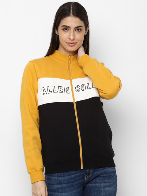 

Allen Solly Woman Women Mustard & Black Colourblocked Sweatshirt