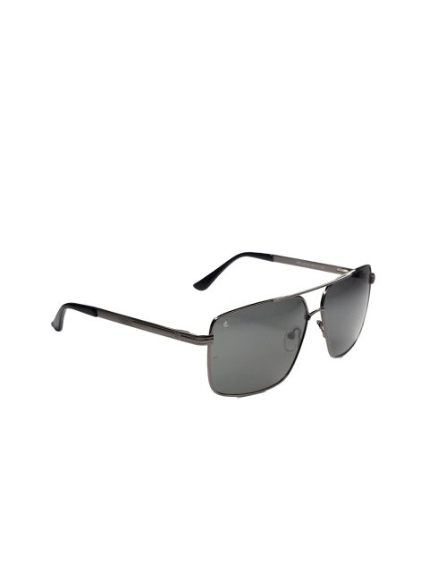 

CHARLES LONDON Men Grey Lens & Gunmetal-Toned Square Sunglasses with Polarised Lens