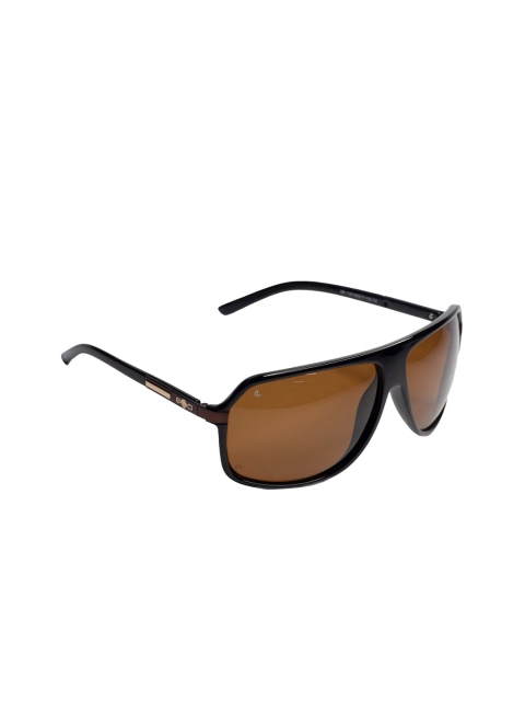 

CHARLES LONDON Unisex Brown Lens & Black UV Protected Rectangle Sunglasses AB 1122 C4 63 S