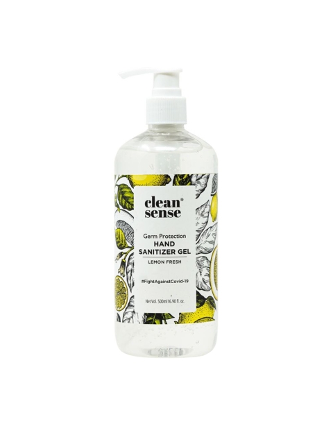 

cleansense Unisex Gel Based Premium Hand Sanitizer Pump - 500 ml, Transparent