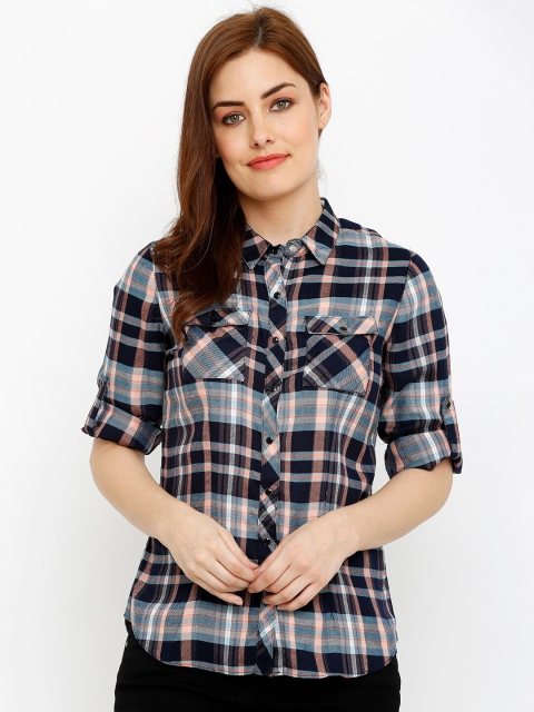 

Kraus Jeans Women Multicoloured Tartan Checks Checked Casual Shirt, Multi