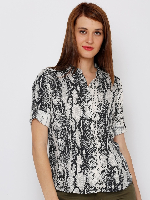 

Kraus Jeans Women Multicoloured Animal Printed Casual Shirt, Multi