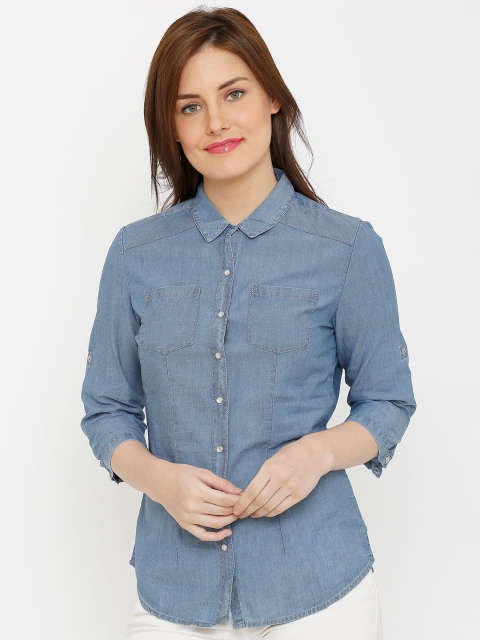 

Kraus Jeans Women Blue Casual Shirt