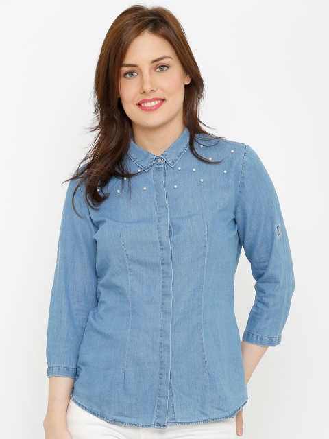 

Kraus Jeans Women Blue Casual Shirt