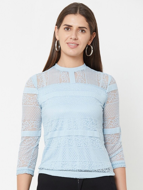 

Kraus Jeans Blue Lace Top