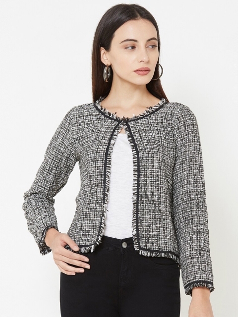 

Kraus Jeans Women Grey & White Shrug