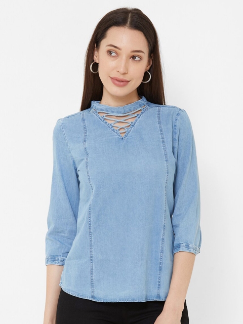 

Kraus Jeans Blue Pure Cotton Denim Top