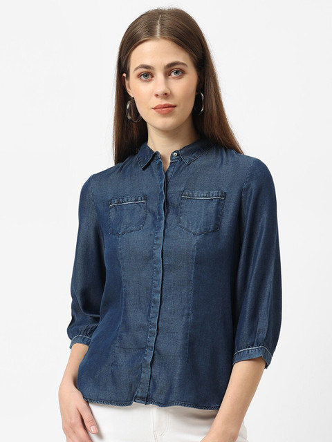 

Kraus Jeans Women Blue Casual Shirt