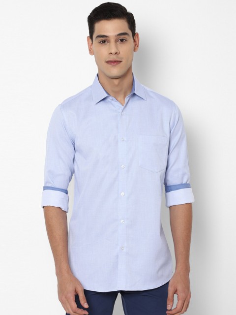 

Allen Solly Men Blue Slim Fit Casual Cotton Shirt