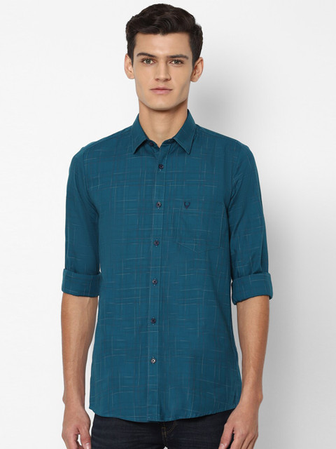 

Allen Solly Men Blue Slim Fit Checked Casual Shirt