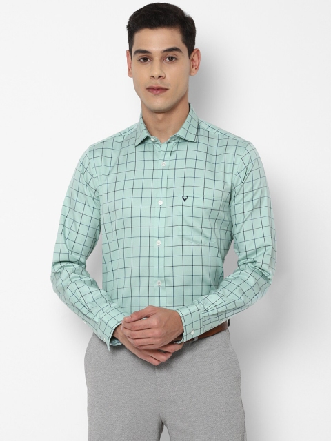 

Allen Solly Men Green Slim Fit Checked Formal Shirt