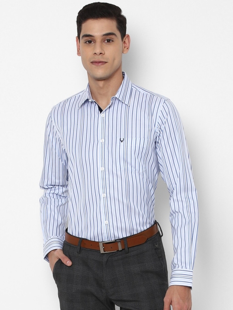 

Allen Solly Men Blue Slim Fit Striped Formal Shirt