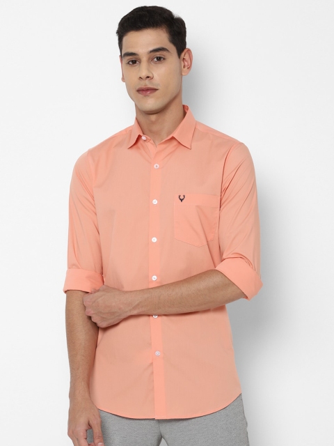 

Allen Solly Men Peach-Coloured Slim Fit Casual Shirt
