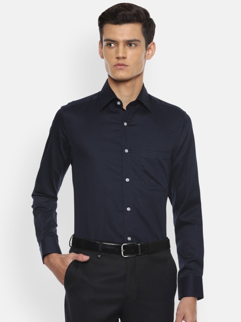 

Louis Philippe Men Navy Blue Printed Formal Shirt