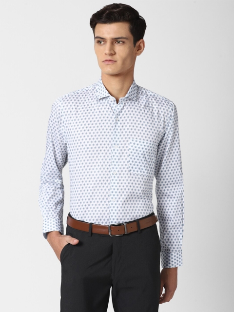 

Peter England Men White Printed Formal Shirt