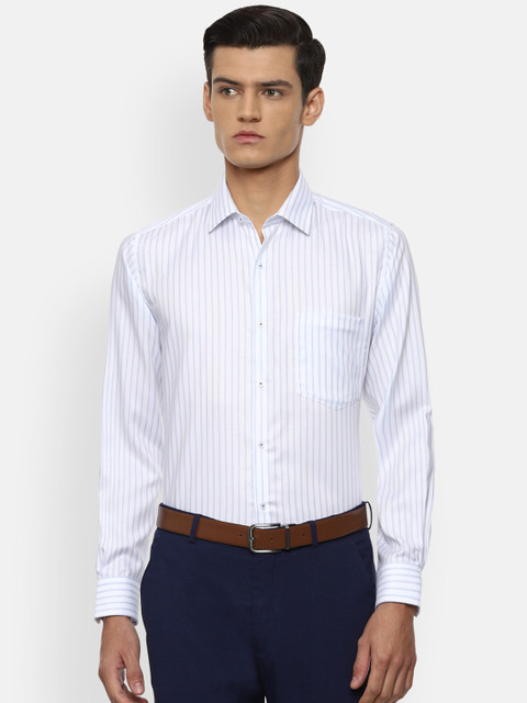 

Van Heusen Men Blue Striped Formal Shirt