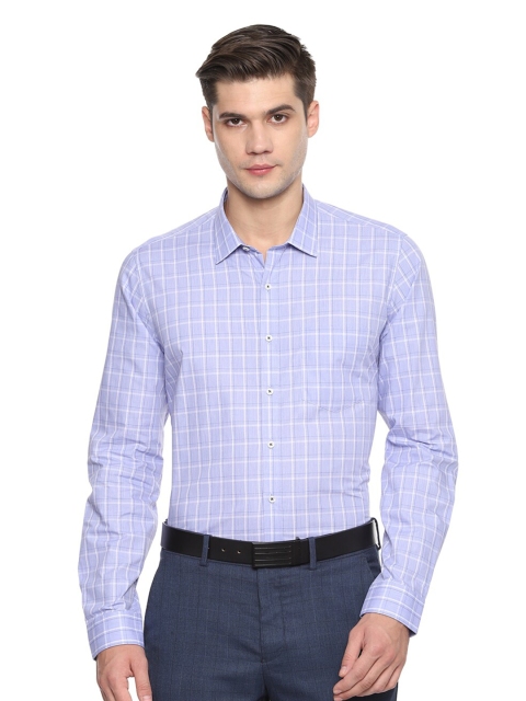 

Van Heusen Men Purple Slim Fit Checked Formal Shirt