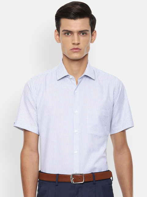 

Van Heusen Men Blue Checked Formal Shirt