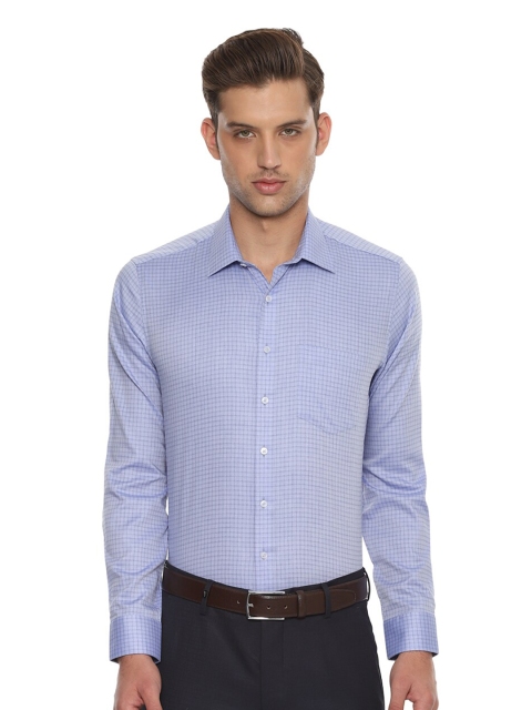 

Van Heusen Men Purple Slim Fit Checked Cotton Formal Shirt