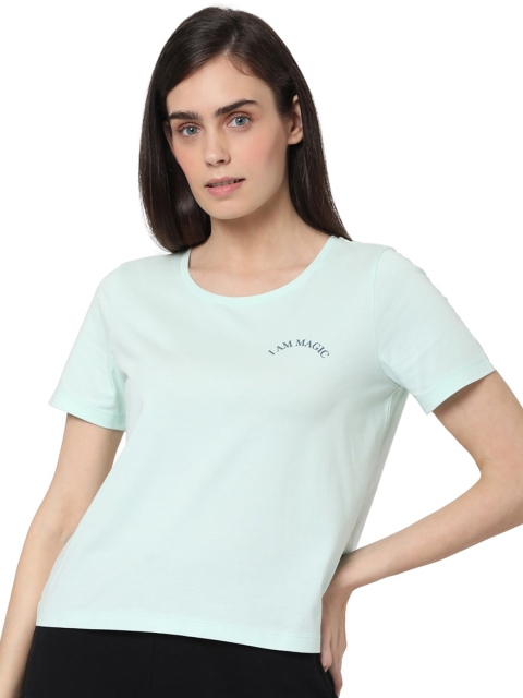 

Vero Moda Women Blue Cotton T-shirt