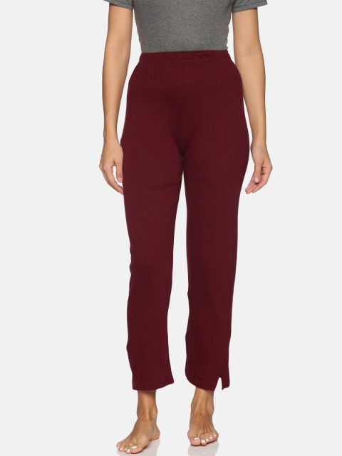 

NOT YET by us Women Maroon Cotton Lounge Pants