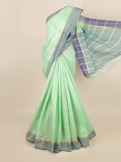 

Pothys Green & Blue Zari Pure Cotton Saree