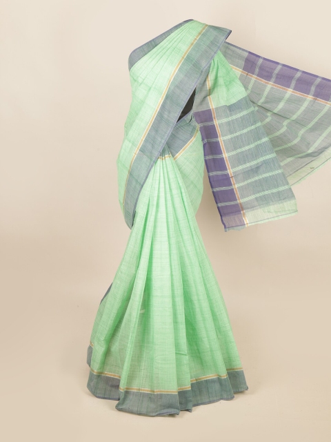 

Pothys Green & Blue Zari Pure Cotton Saree