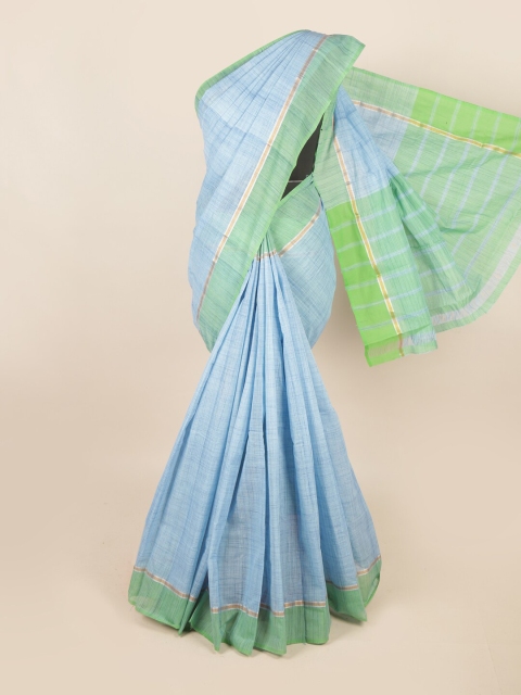 

Pothys Blue & Green Zari Pure Cotton Saree