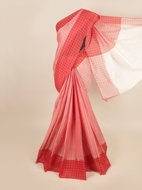 

Pothys Pink & Fuchsia Striped Zari Pure Cotton Saree