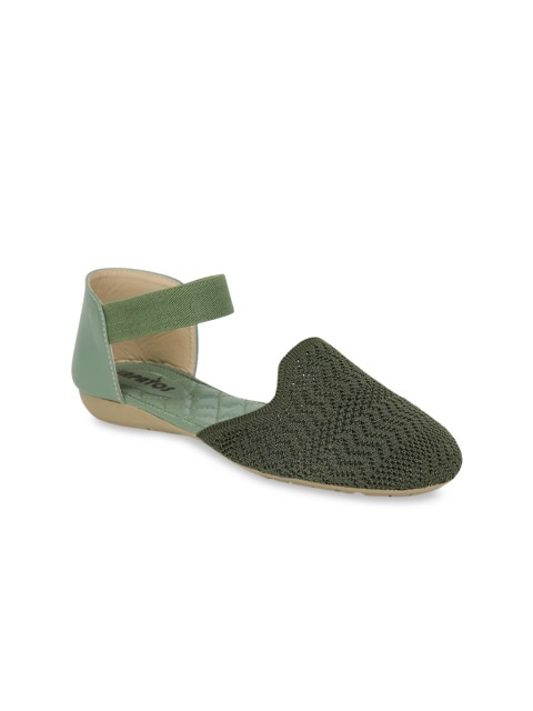 

SAPATOS Women Green Embellished Ballerinas Flats