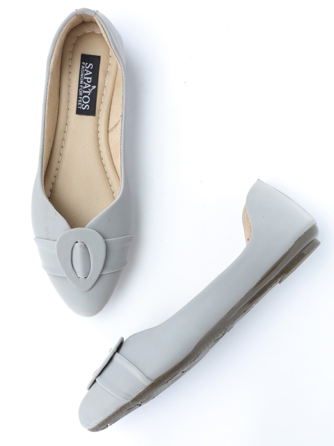 

SAPATOS Women Grey Colourblocked Ballerinas Flats
