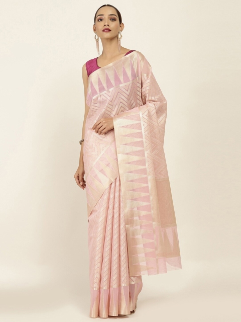 

Soch Pink Silk Blend Saree