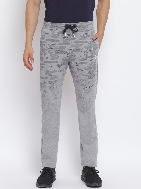 

MKH Men Grey Melange Printed Track Pants