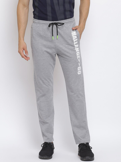 

MKH Men Grey Melange Solid Cotton Track Pants