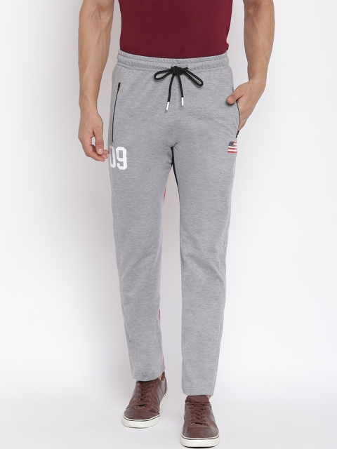 

MKH Men Grey Melange Solid Track Pants