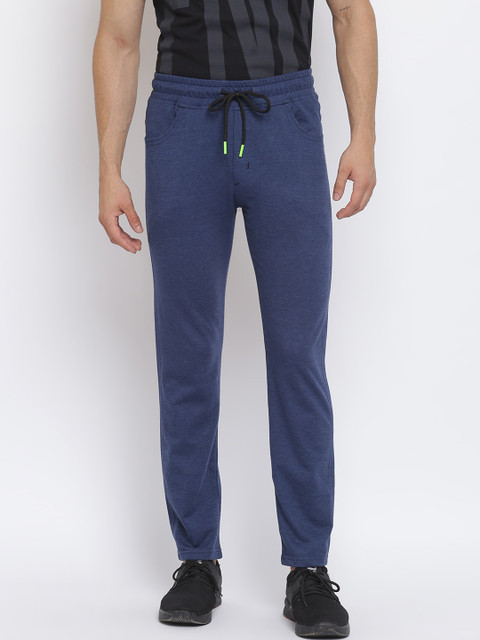 

MKH Men Blue Solid Cotton Track Pants