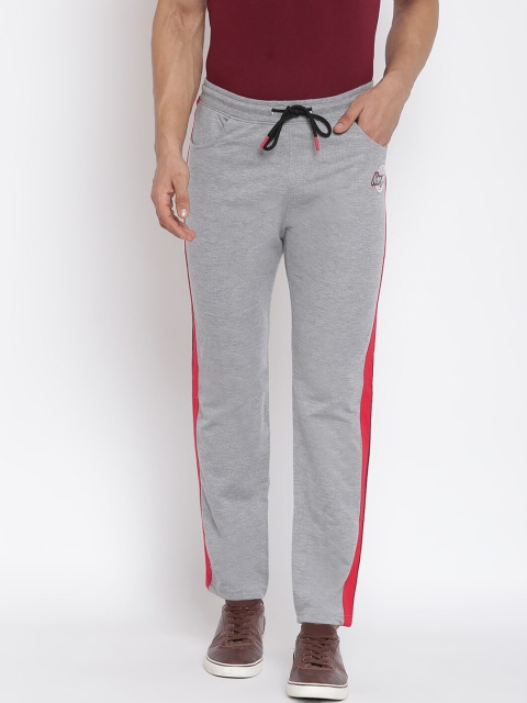 

MKH Men Grey Melange Solid Track Pants