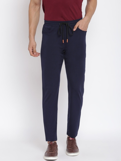 

MKH Men Navy Blue Solid Track Pants