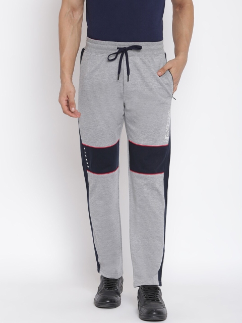 

MKH Men Grey Melange & Blue Track Pants