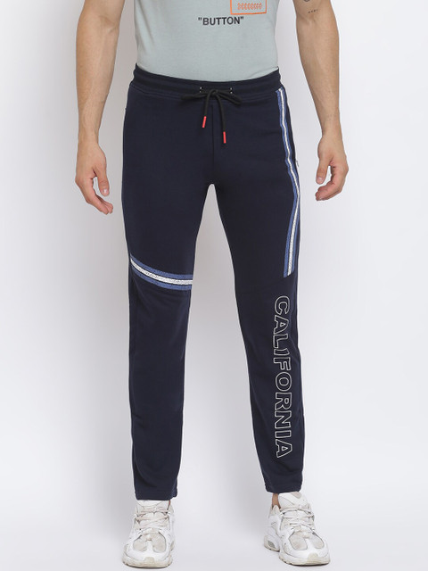 

MKH Men Navy Blue Solid Track Pants