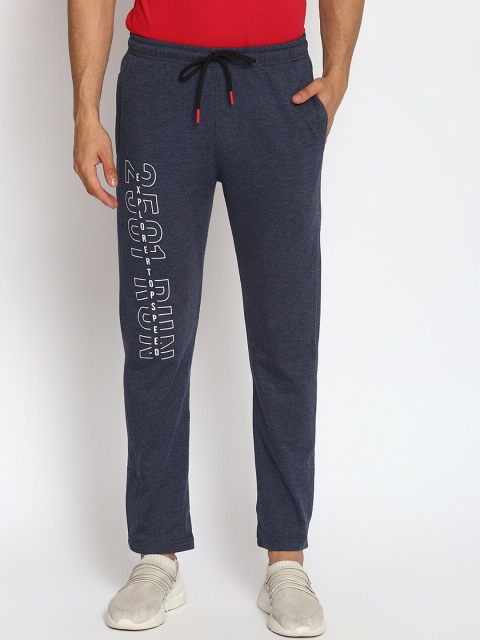 

MKH Men Blue & White Solid Track Pants