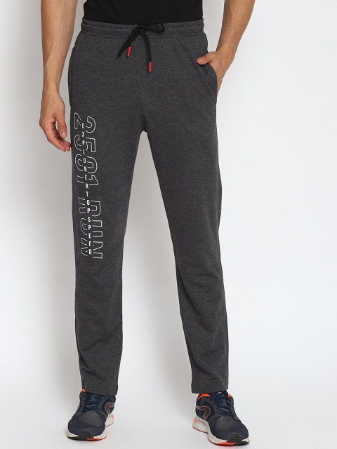 

MKH Men Grey & White Solid Track Pants