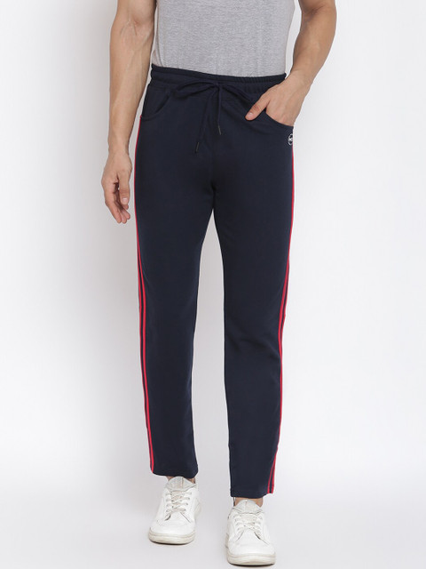 

MKH Men Navy Blue Solid Track Pants