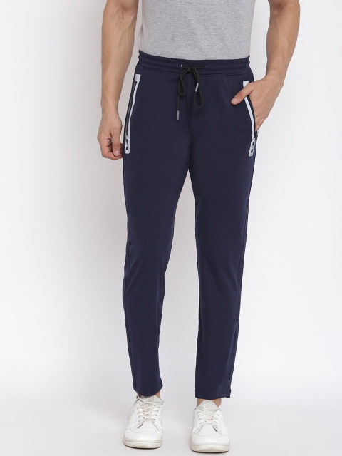 

MKH Men Navy Blue Solid Track Pants