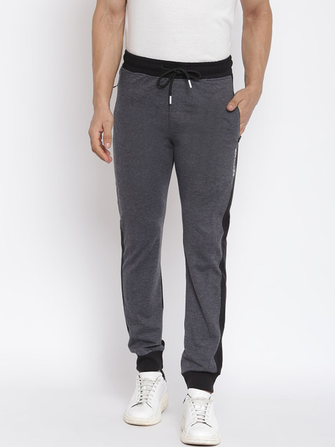 

MKH Men Grey & Black Colourblocked Joggers
