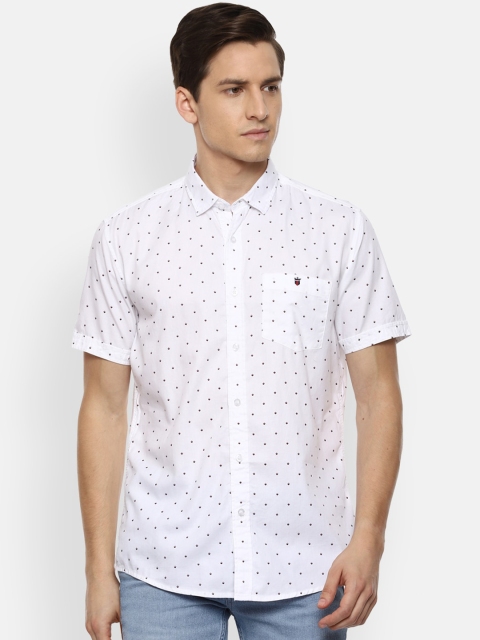 

Louis Philippe Jeans Men White Slim Fit Printed Cotton Casual Shirt