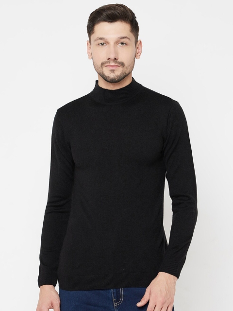 

METTLE Men Black Solid Acrylic Pullover