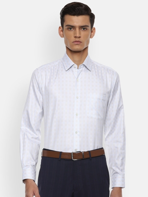 

Luxure by Louis Philippe Men White Printed Cotton Formal Shirt