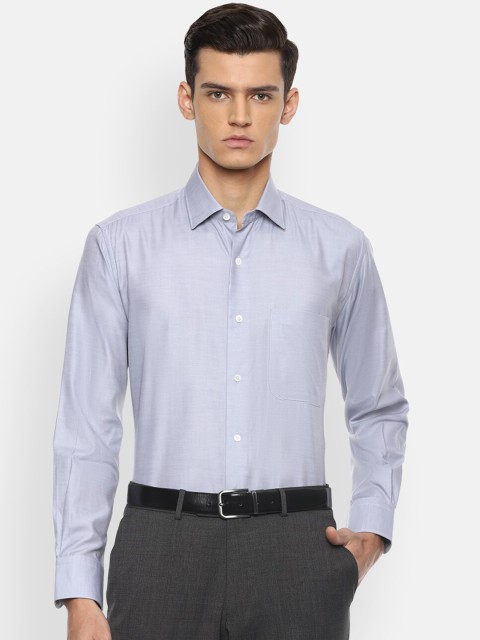 

Luxure by Louis Philippe Men Grey Cotton Formal Shirt