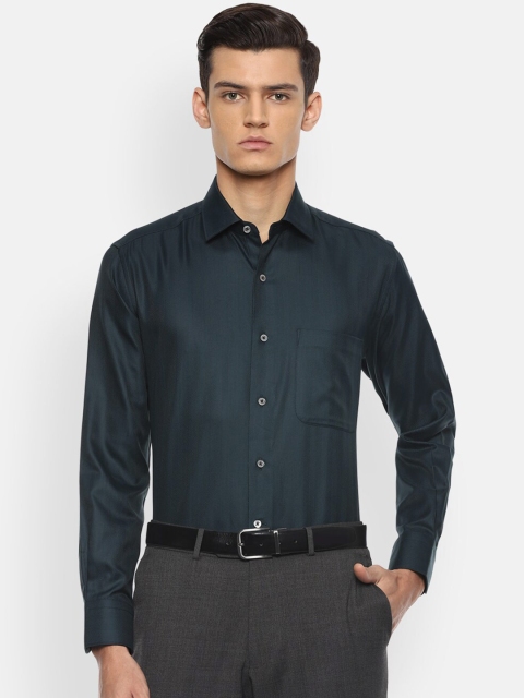

Luxure by Louis Philippe Men Teal Blue Cotton Formal Shirt